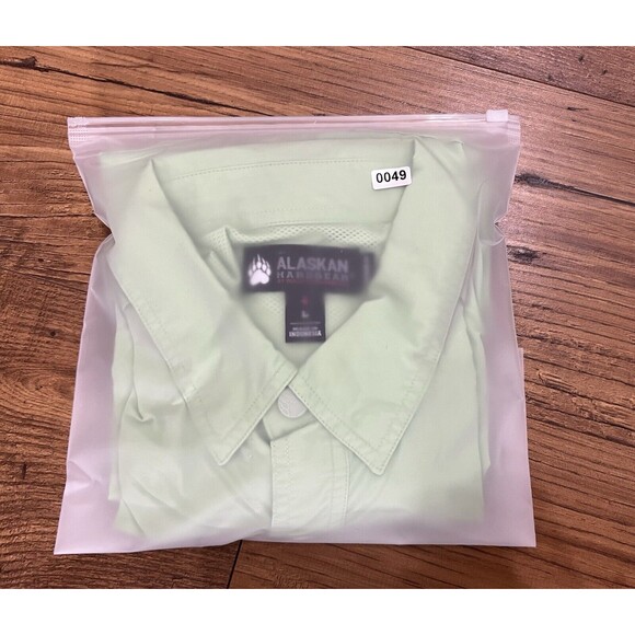 Alaskan Hardgear AKHG Button Shirt Men’s L Green Snap Front Long Sleeve Fishing - Picture 11 of 11